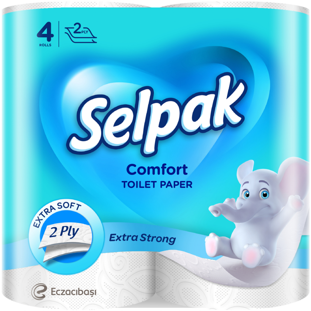 Туалетная бумага Selpak Comfort 2 слоя 4 рулона (8690530802117)