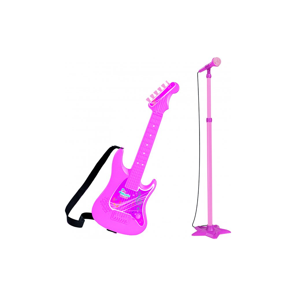 Музична іграшка Simba Гітара з мікрофоном Дівочий стиль з регульованою стійкою (6832491)