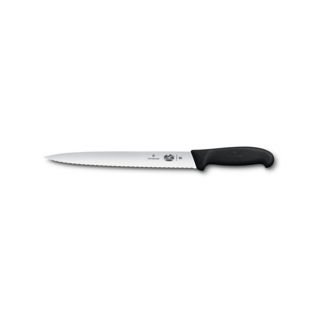 Кухонный нож Victorinox Fibrox Slicing 25 см Serrated Black (5.4433.25)