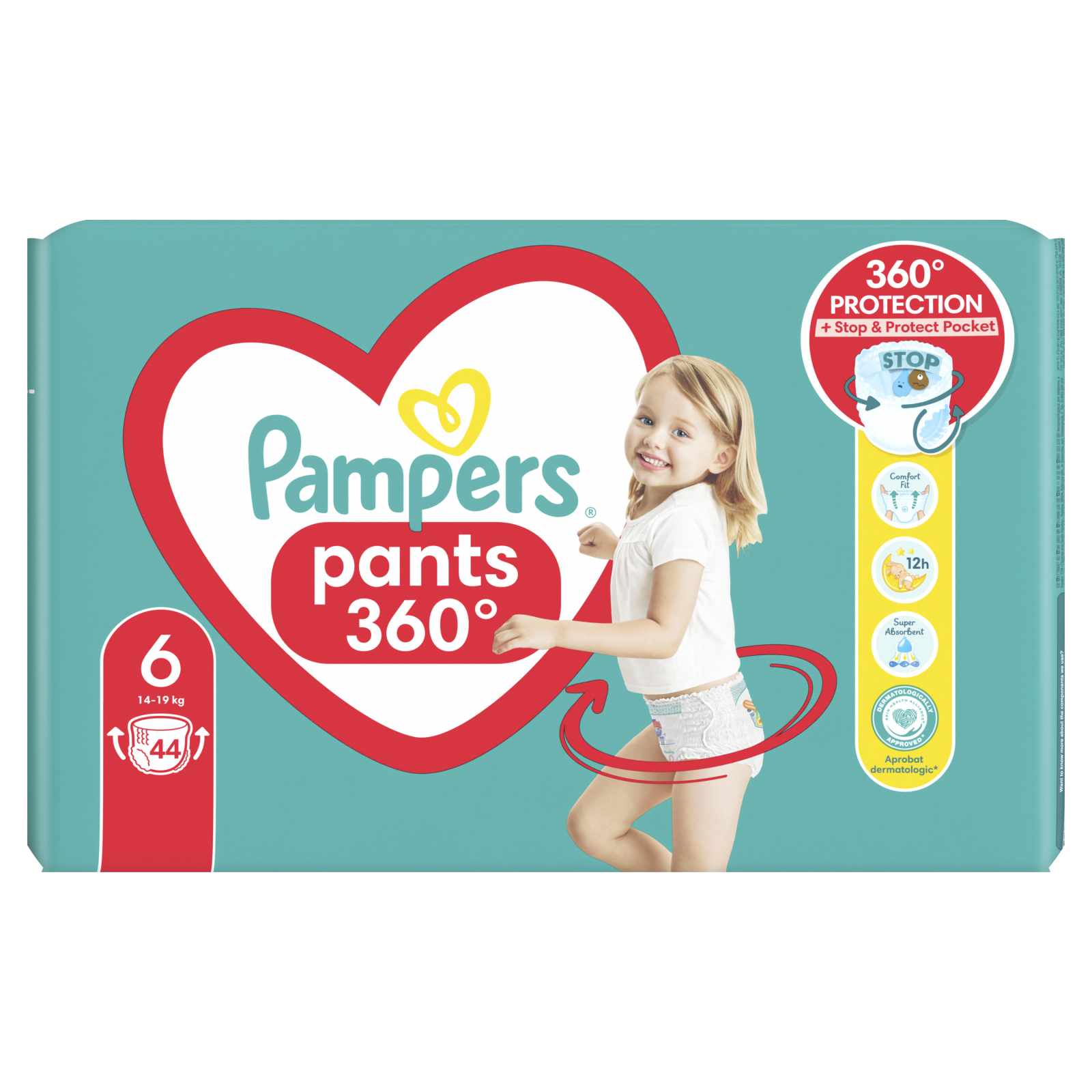 Подгузники Pampers трусики Pants Giant Размер 6 (14-19 кг) 84 шт. (8006540069530) изображение 2