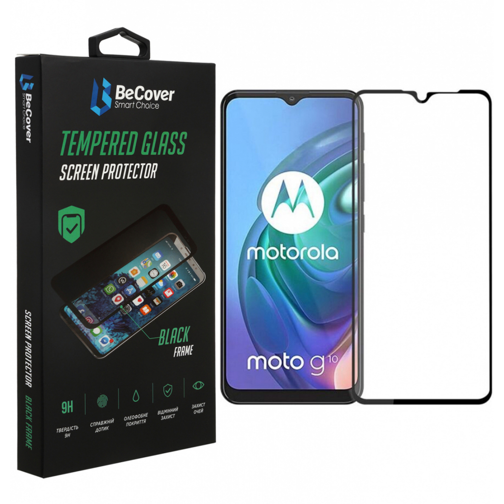 Стекло защитное BeCover Motorola Moto G20 Black (706453)