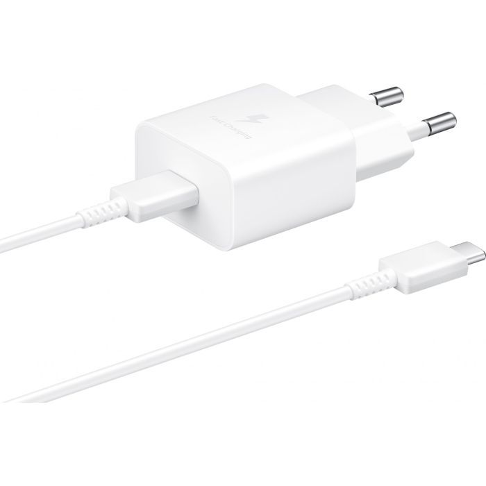 Зарядний пристрій Samsung 15W Power Adapter (w C to C Cable) White (EP-T1510XWEGRU) зображення 2