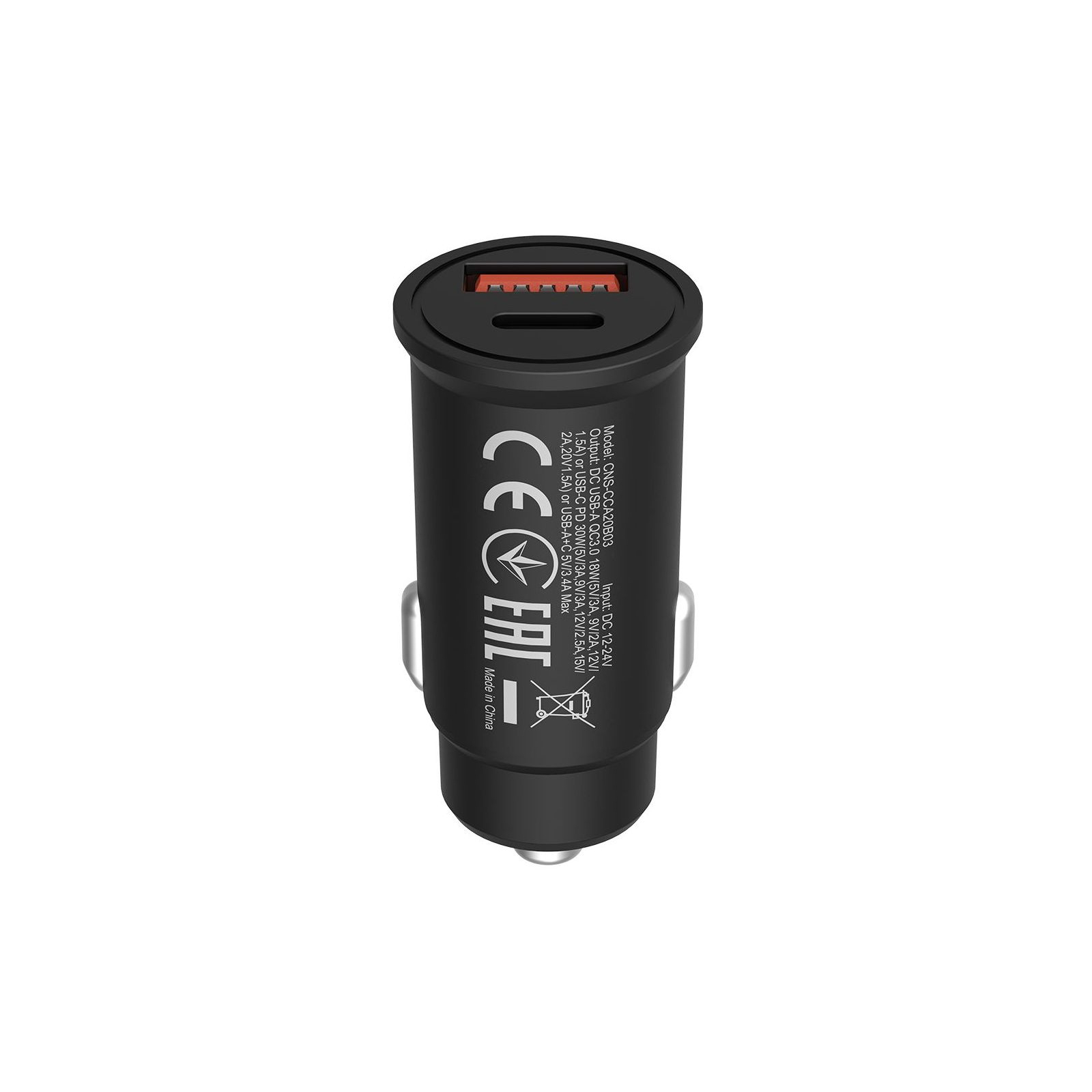 Зарядное устройство Canyon PD 30W/QC3.0 18W Pocket size car charger (CNS-CCA20B03) изображение 2