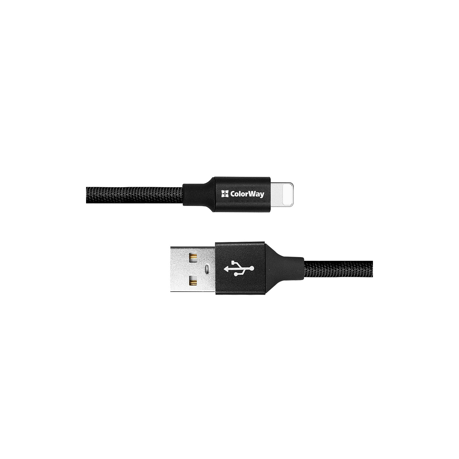 Дата кабель USB 2.0 AM to Lightning 0.25m black ColorWay (CW-CBUL048-BK) изображение 4