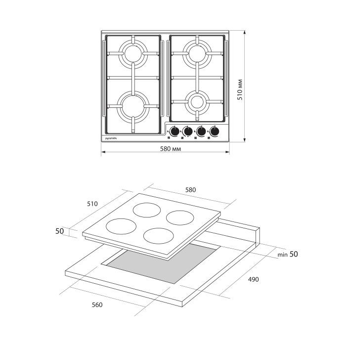Варочная поверхность Pyramida PFE 604 BL B изображение 12