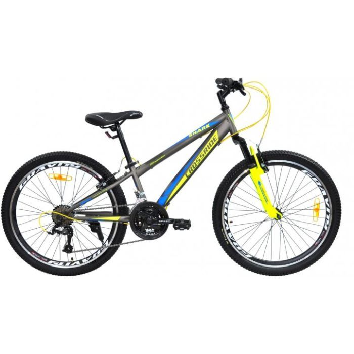 Велосипед Crossride Shark 24" рама-13" St Grey/Yellow (01731-130-2)