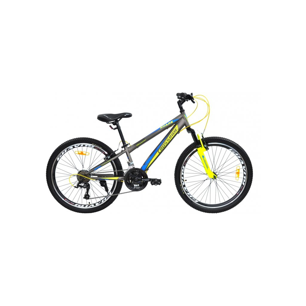 Велосипед Crossride Shark 24" рама-13" St Grey/Yellow (01731-130-2)
