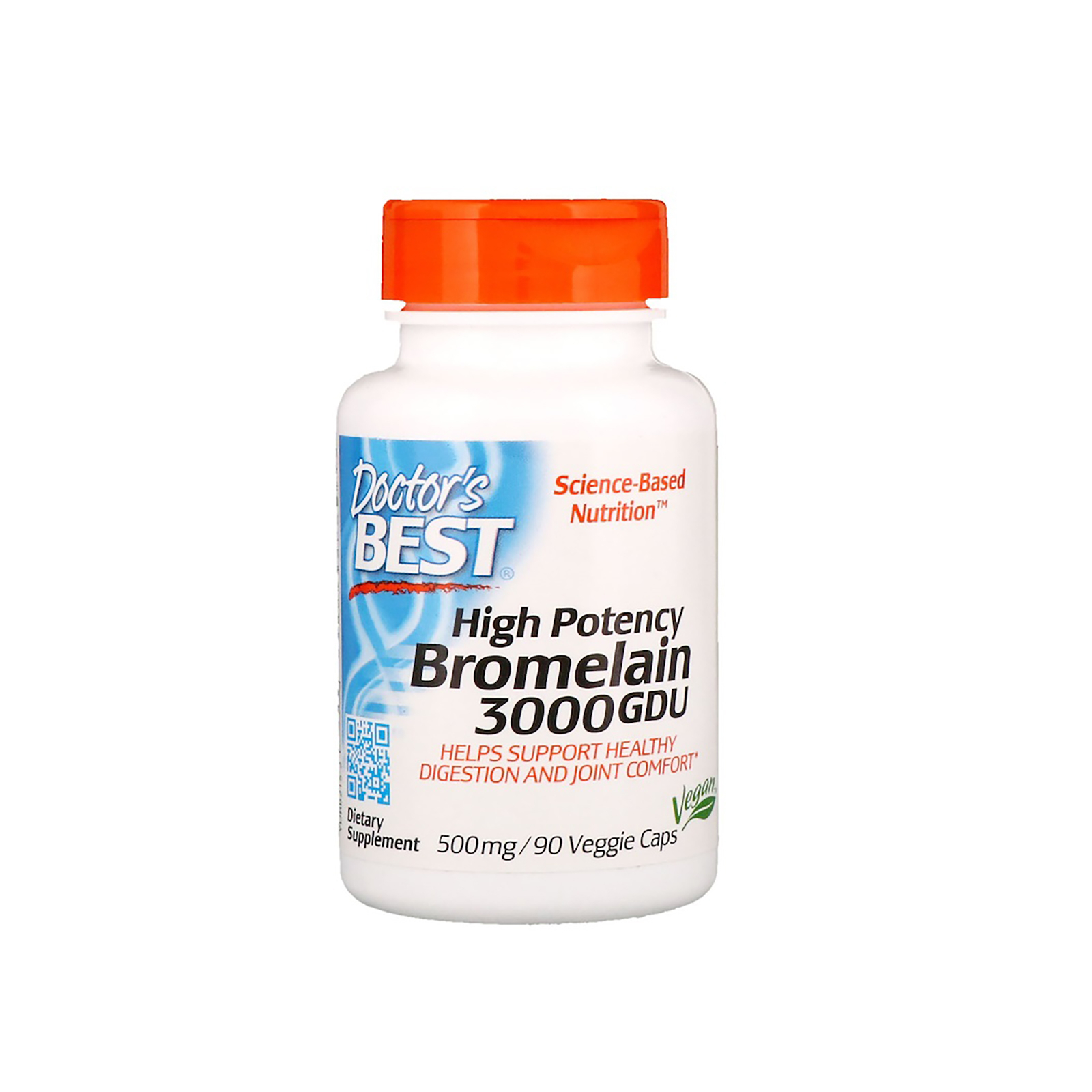 Травы Doctor's Best Бромелайн Высокой Эффективности,3000 GDU, 500 мг, 90 растит (DRB-00215)