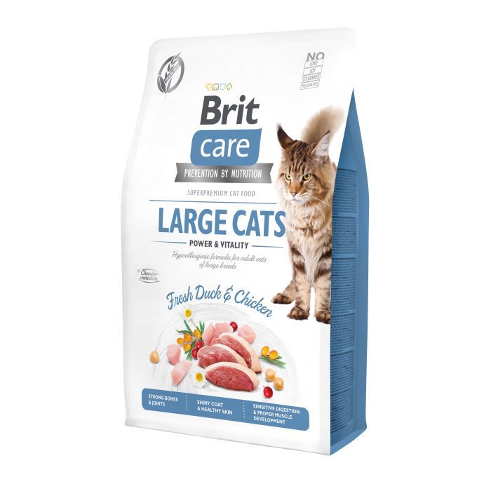 Сухой корм для кошек Brit Care Cat GF Large cats Power and Vitality 400 г (8595602540921)