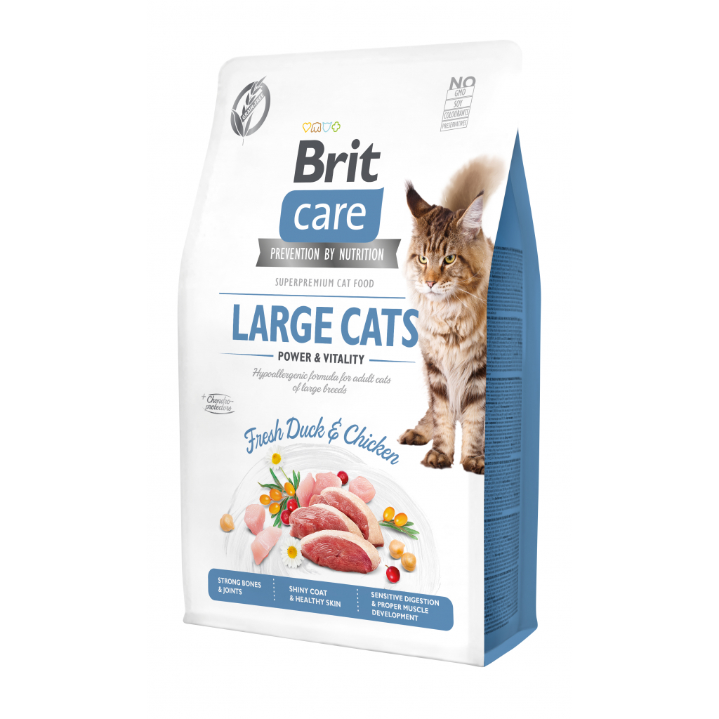 Сухой корм для кошек Brit Care Cat GF Large cats Power and Vitality 7 кг (8595602540907)