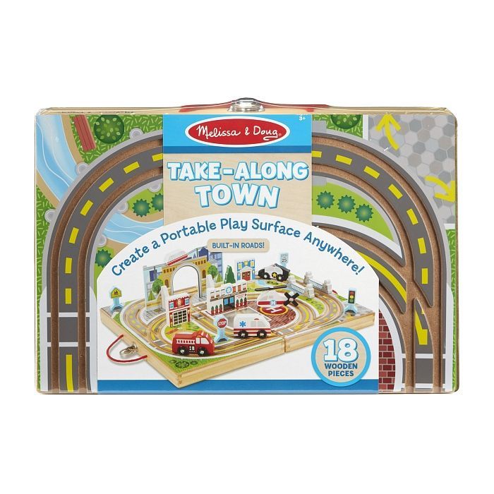 Игровой набор Melissa&Doug деревянный футляр "Город" (MD30141)