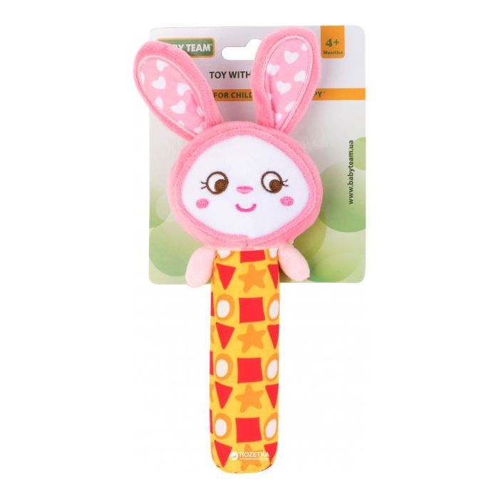 Погремушка Baby Team с пищалкой Зайчик (8500_Зайчик)