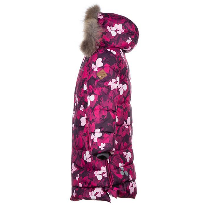 Пальто детское Huppa PARISH 12470055 фуксия с принтом 146 (4741468965123) изображение 3