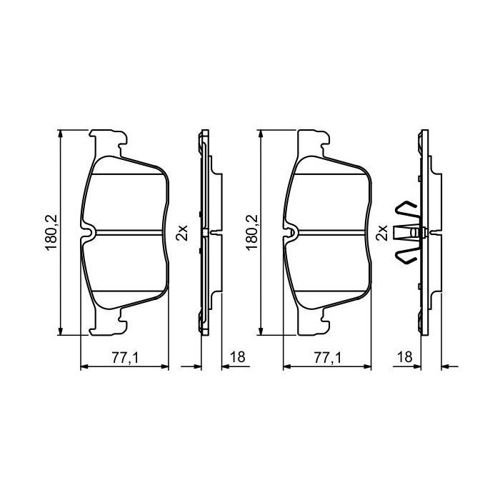 Гальмівні колодки Bosch 0986494829 зображення 6