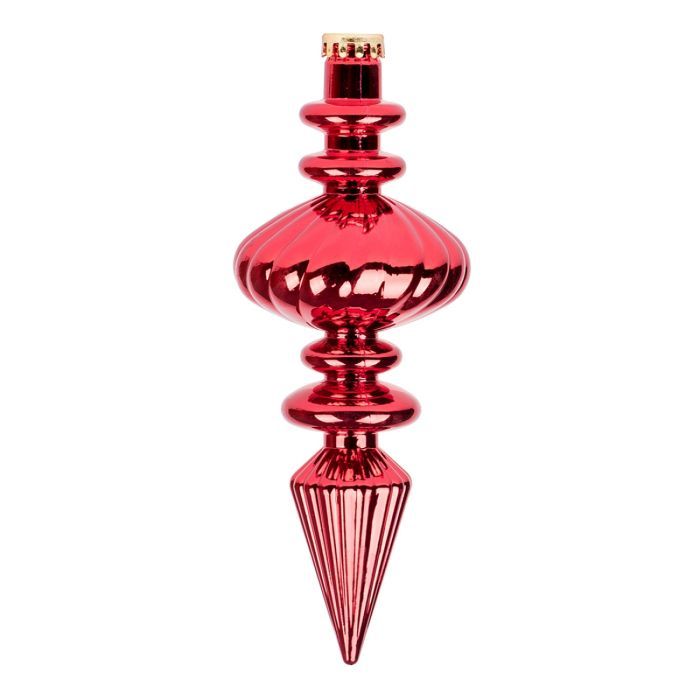 Елочная игрушка Novogod`ko Сосулька, пластик, 23 cм, красная, глянец (974090)