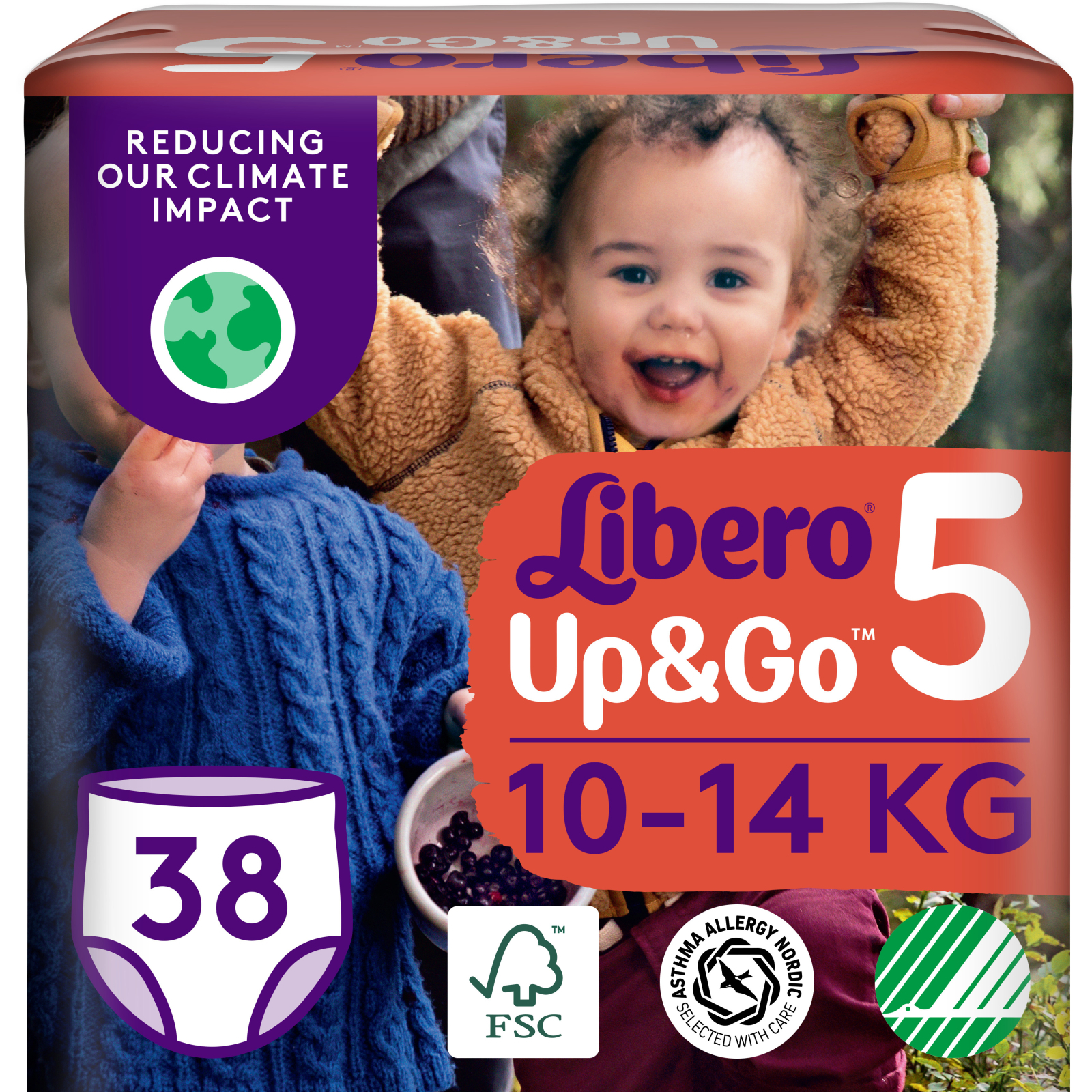 Підгузки Libero Up&Go Розмір 5 (10-14 кг) 38 шт (7322541742458)