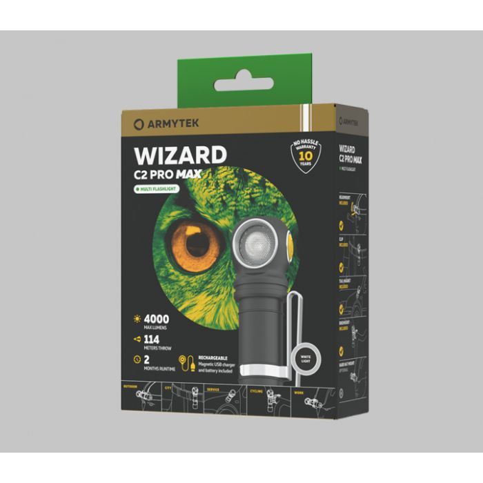 Фонарь Armytek Wizard C2 Pro Max Marnet USB White (F06701C) изображение 5