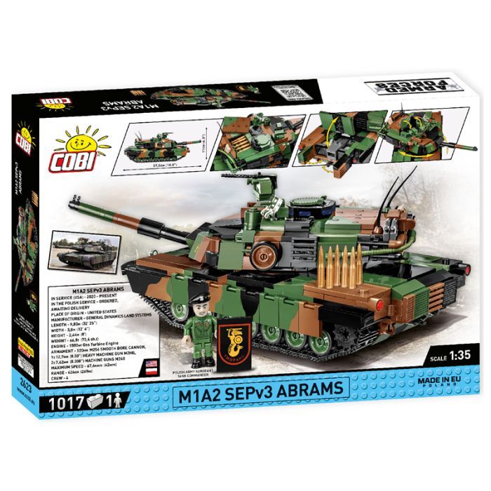 Конструктор Cobi Танк M1A2 SEP v3 Абрамс, 1017 деталей (COBI-2623) зображення 9