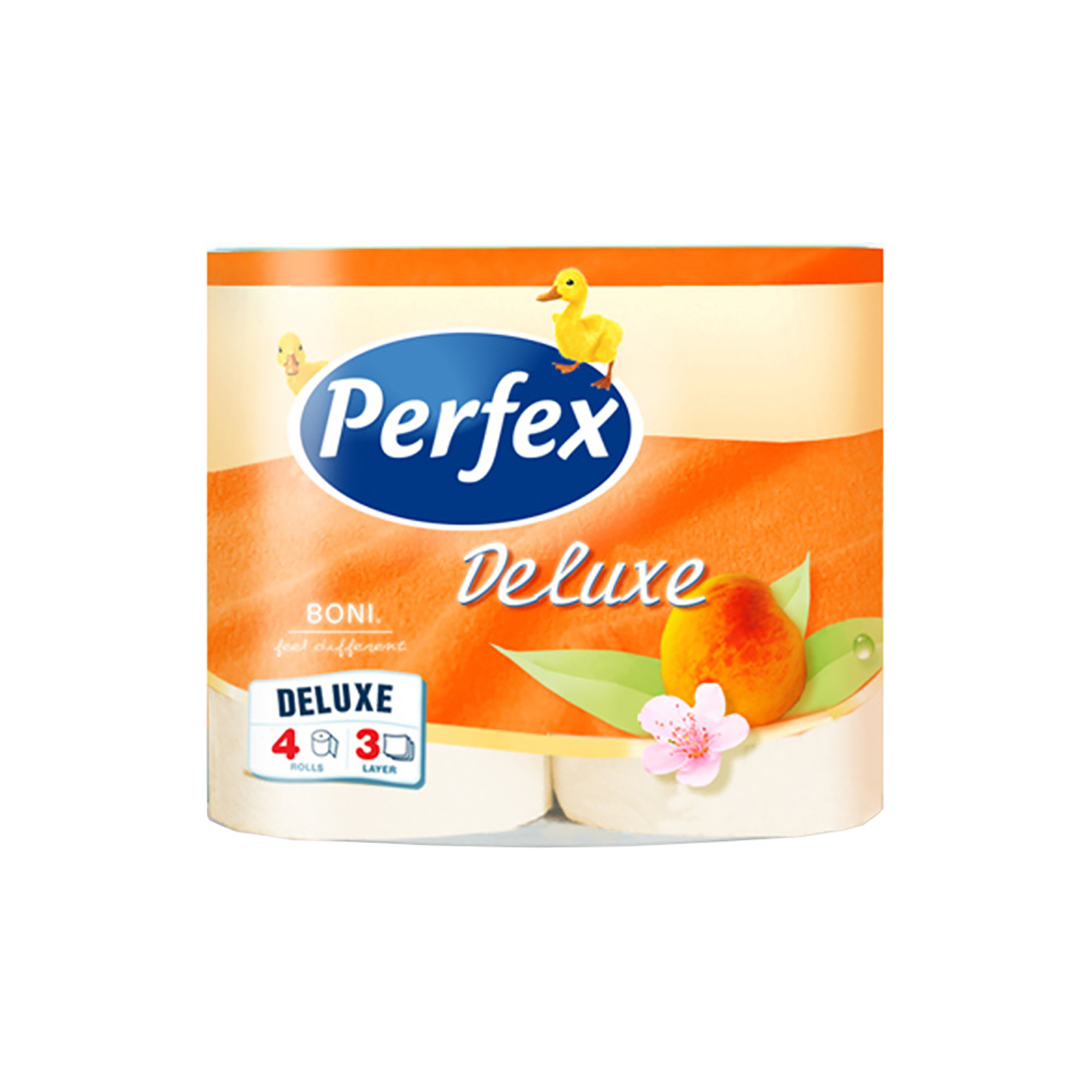 Туалетний папір Perfex Deluxe Персик 3 шари 4 рулони (8600101745101)