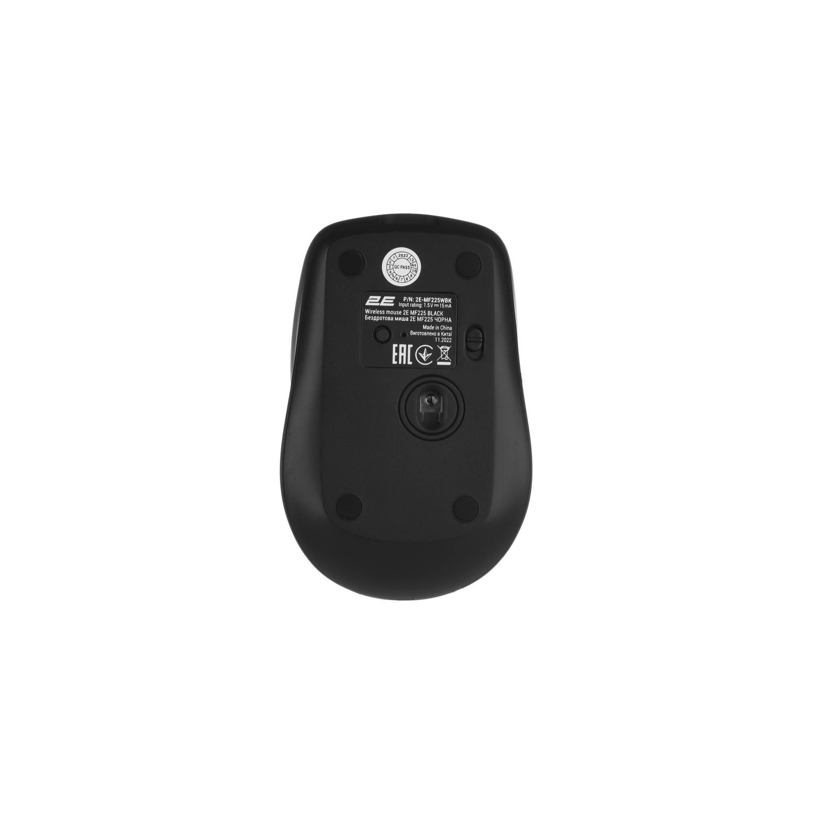 Мишка 2E MF225 Silent Wireless/Bluetooth Black (2E-MF225WBK) зображення 8