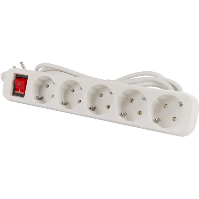 Сетевой фильтр питания ColorWay CW-PSEA55W, 5 розеток/ 5M white (CW-PSEA55W) изображение 5