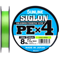 Фото - Леска и шнуры Sunline Шнур  Siglon PE н4 150m 0.5/0.121mm 8lb/3.3kg Light Green (1658.09. 