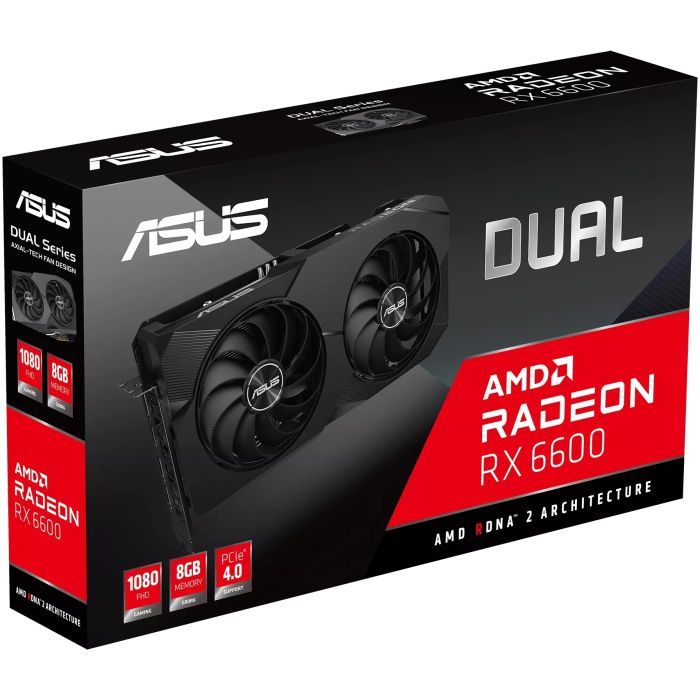 Видеокарта ASUS Radeon RX 6600 8Gb DUAL (DUAL-RX6600-8G-V2) изображение 11