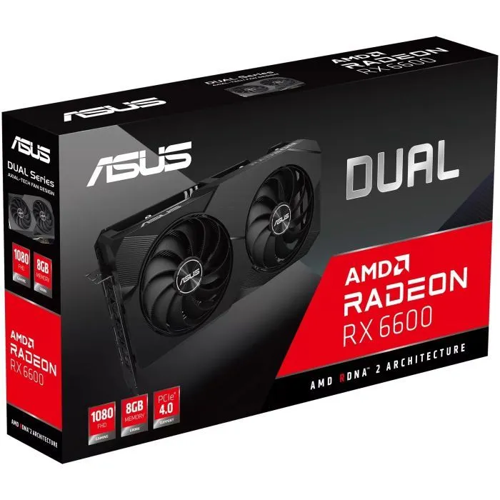 Відеокарта ASUS Radeon RX 6600 8Gb DUAL (DUAL-RX6600-8G-V2) зображення 11