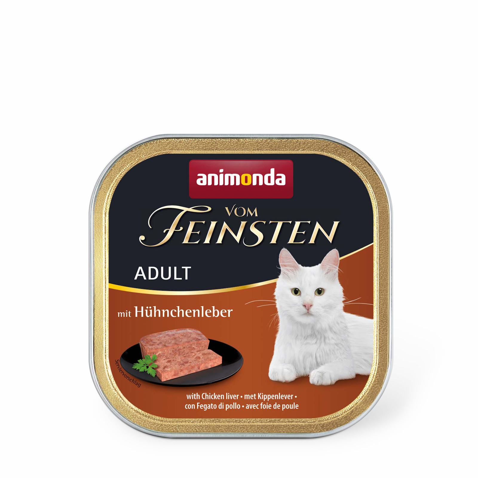 Паштет для котів Animonda Vom Feinsten Adult with Chicken liver 100 г (4017721833042)