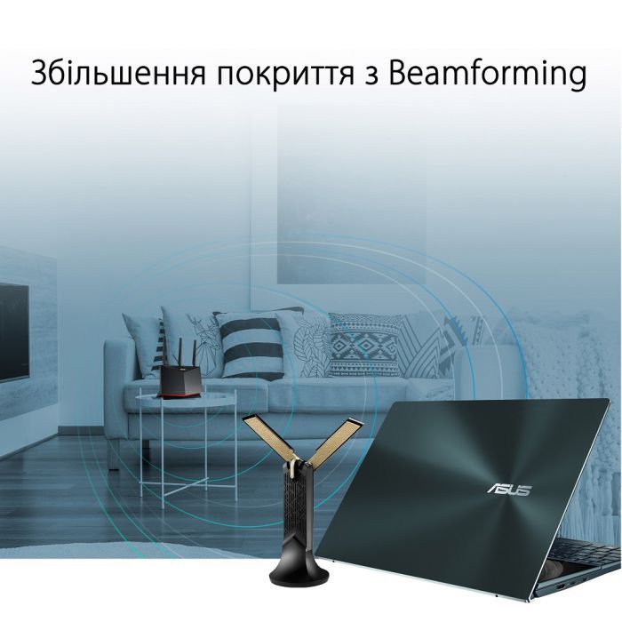 Сетевая карта Wi-Fi ASUS USB-AX56 (90IG06H0-MO0R10) изображение 7
