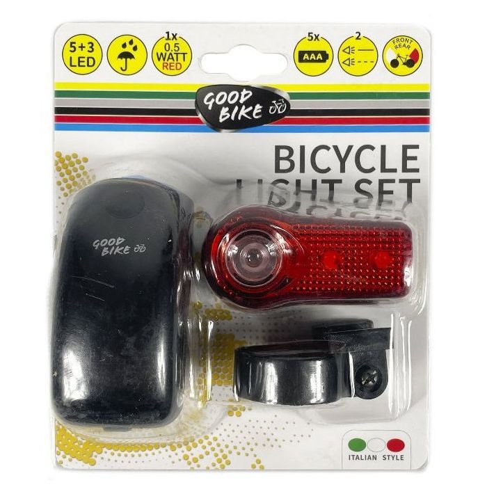 Комплект велофар Good Bike Twins 2 режима 5+3 LED (92306-IS) изображение 11