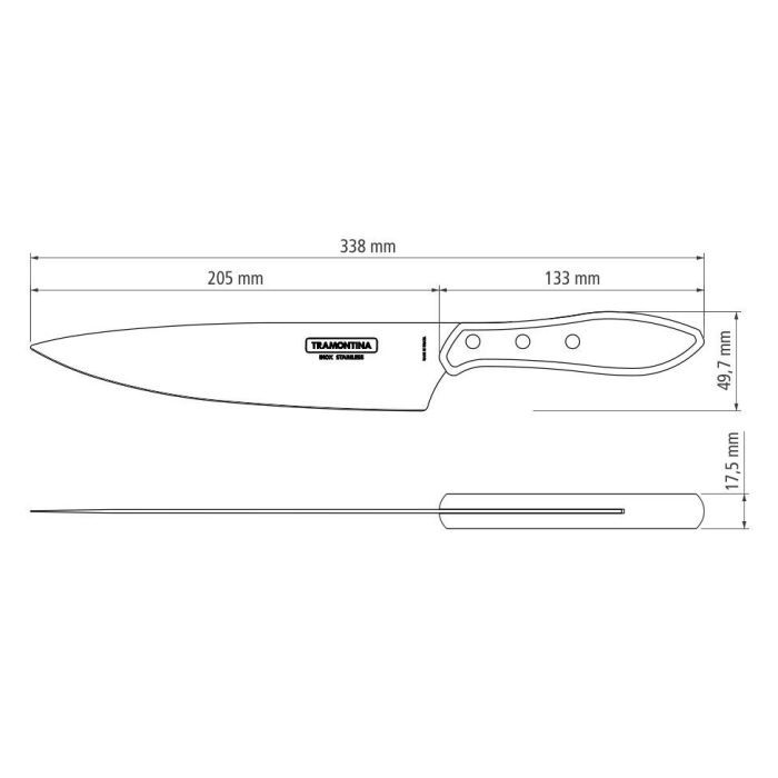 Кухонний ніж Tramontina Barbecue Polywood 203 мм Червоне Дерево (21189/178) зображення 5