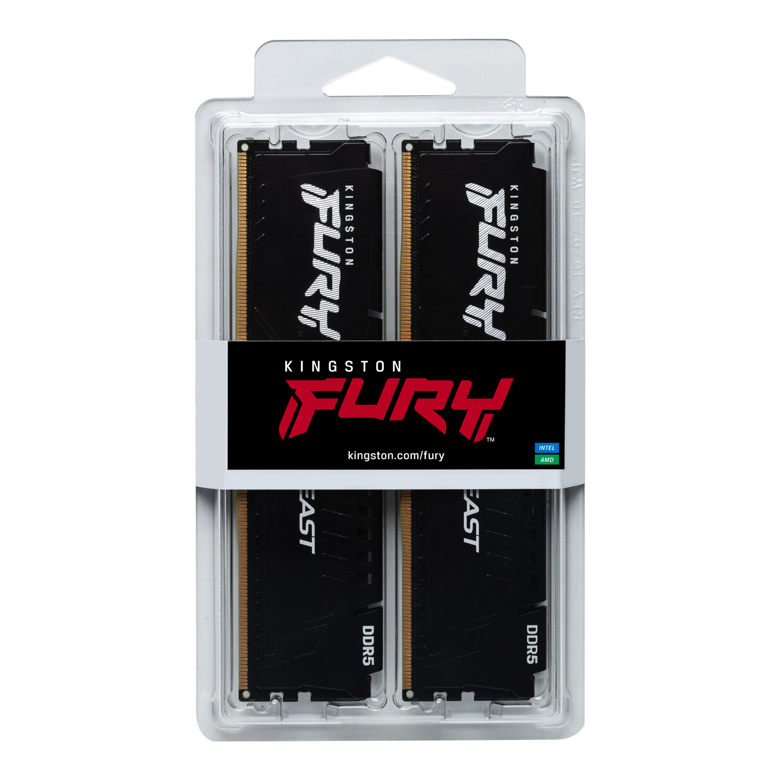 Модуль пам'яті для комп'ютера DDR5 32GB (2x16GB) 6000 MHz Beast Black Kingston Fury (ex.HyperX) (KF560C40BBK2-32) зображення 5
