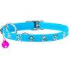 Ошейник для животных WAUDOG GLAMOUR "Цветочек" с резинкой и стразами для кошек (голубой) (32552) изображение 2