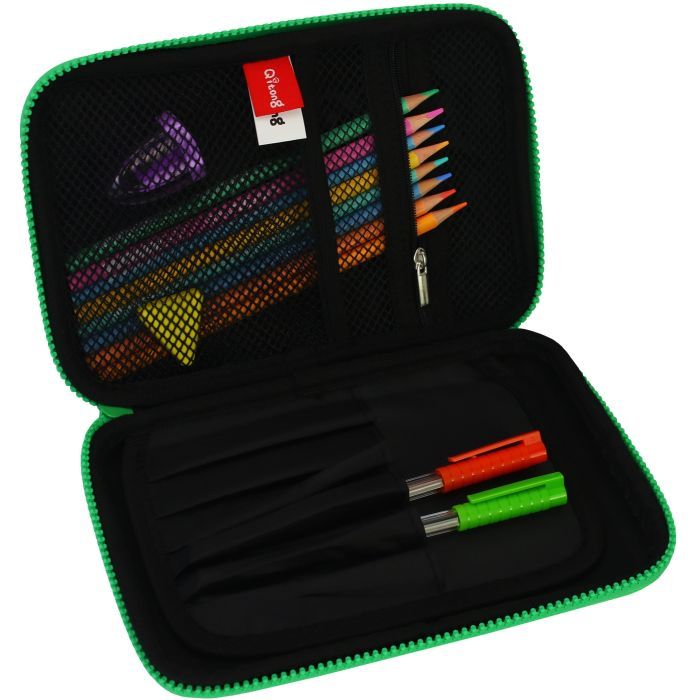 Пенал Cool For School с тиснением 1 отделение Черный (QT-5640-Black) изображение 2