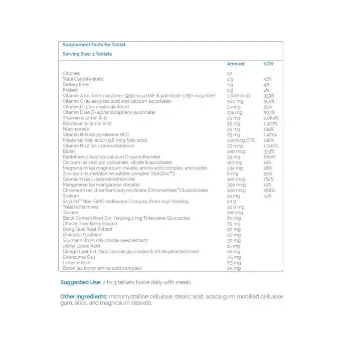 Травы Source Naturals Поддержка менопаузы, Eternal Woman Menopause Multiple, 60 таблеток (SN0632) изображение 2