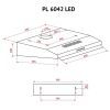 Витяжка кухонна Perfelli PL 6042 W LED зображення 11