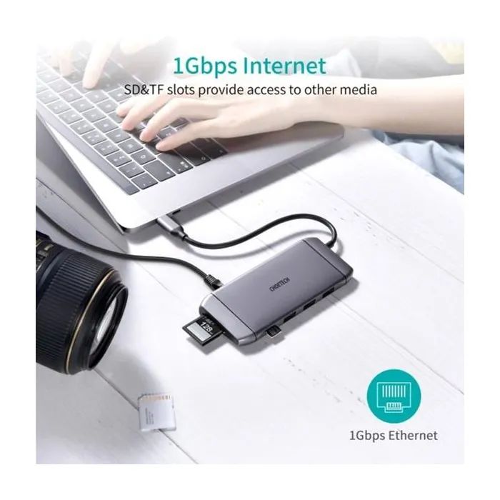 Концентратор Choetech USB-C 9-in-1 (HUB-M15-GY) изображение 8