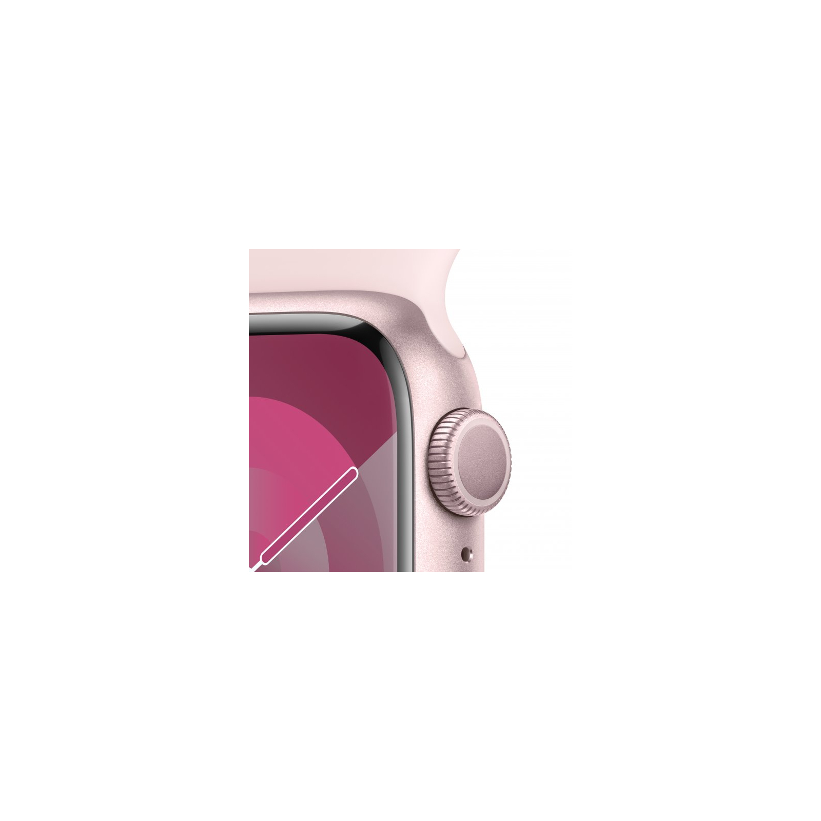 Смарт-часы Apple Watch Series 9 GPS 41mm Pink Aluminium Case with Light Pink Sport Band - M/L (MR943QP/A) изображение 3