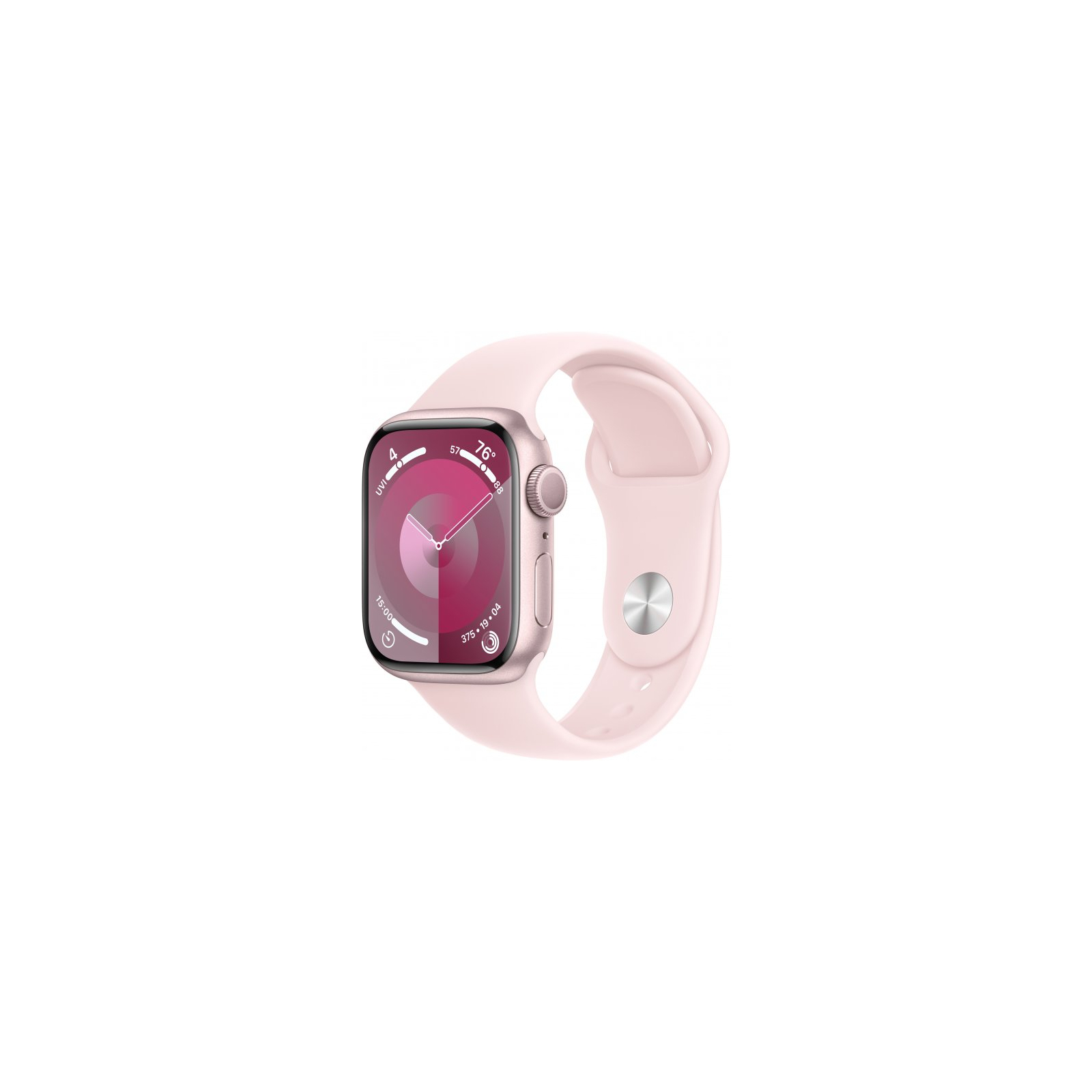 Смарт-часы Apple Watch Series 9 GPS 41mm Pink Aluminium Case with Light Pink Sport Band - M/L (MR943QP/A)