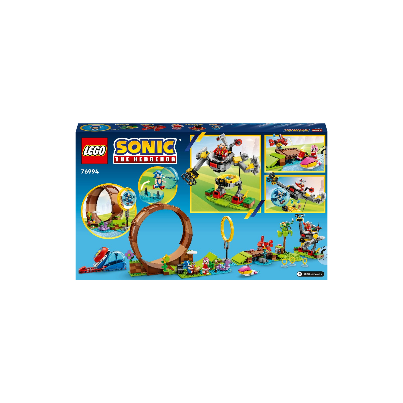Конструктор LEGO Sonic the Hedgehog Соревнования петли Соника на зеленом холме 802 детали (76994) изображение 10