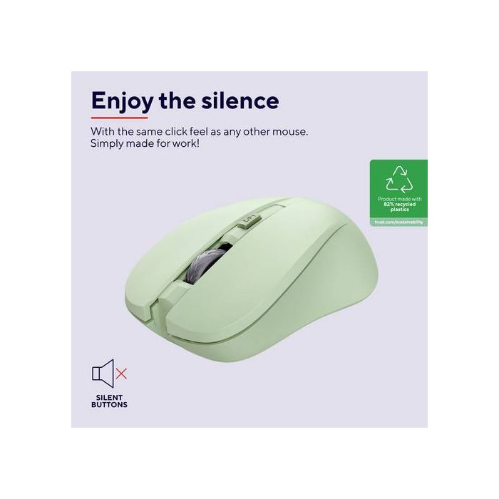 Мышка Trust Mydo Silent Wireless Black (25084) изображение 5