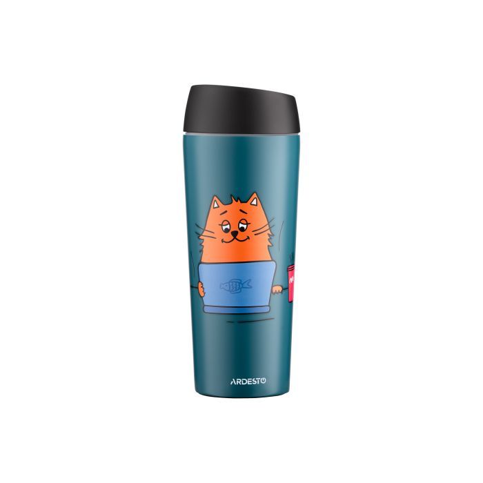 Термокружка Ardesto Coffee Тime Meowning 450 мл Бежева (AR2645WC)