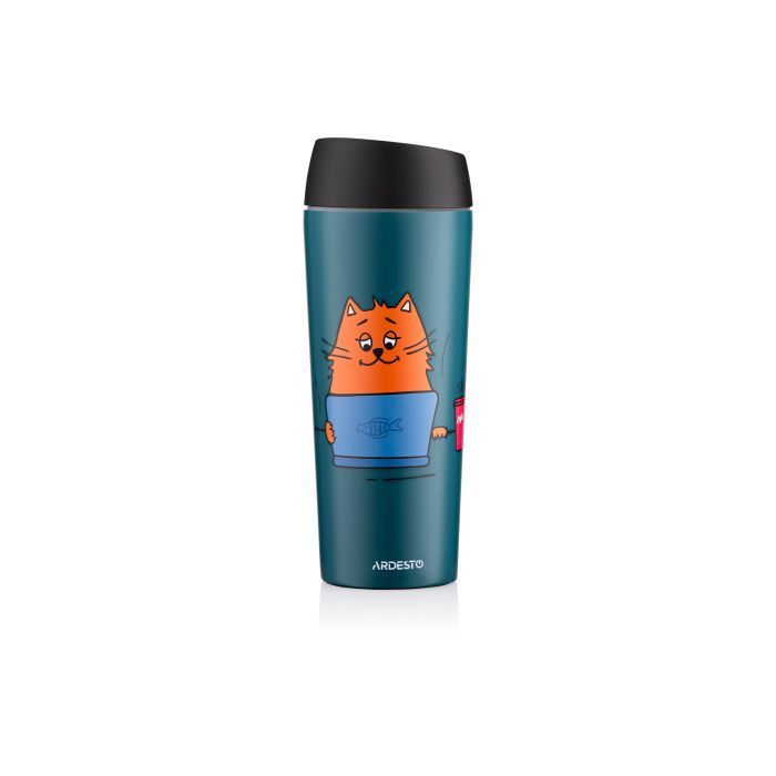 Термокружка Ardesto Coffee Тime Meowning 450 мл Бежева (AR2645WC) зображення 6