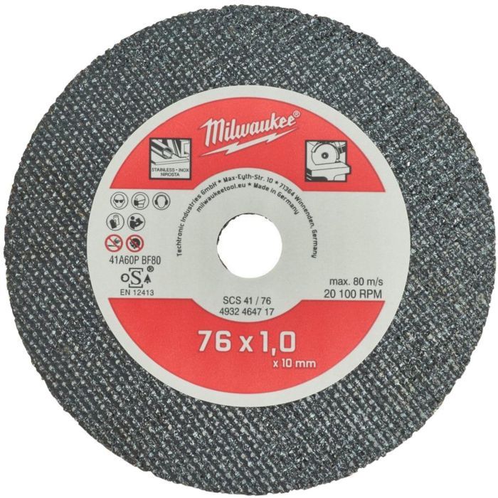 Круг отрезной Milwaukee по металлу SCS41/76; 76мм для M12 FCOT (4932464717) изображение 2