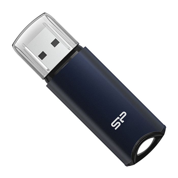 USB флеш накопитель Silicon Power 64GB Marvel M02 Aluminum Blue USB 3.2 (SP064GBUF3M02V1B)