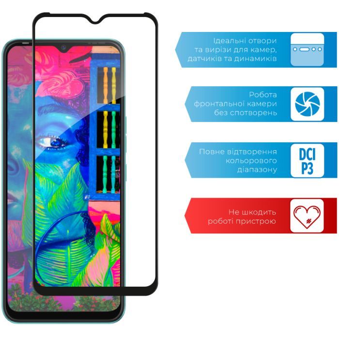 Скло захисне ACCLAB Full Glue Tecno Spark 8 (1283126533075) зображення 6