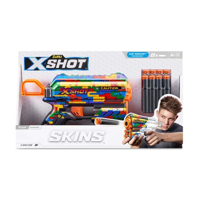 Іграшкова зброя Zuru X-Shot Швидкострільний бластер Skins Flux Striper (8 патронів) (36516K) зображення 4