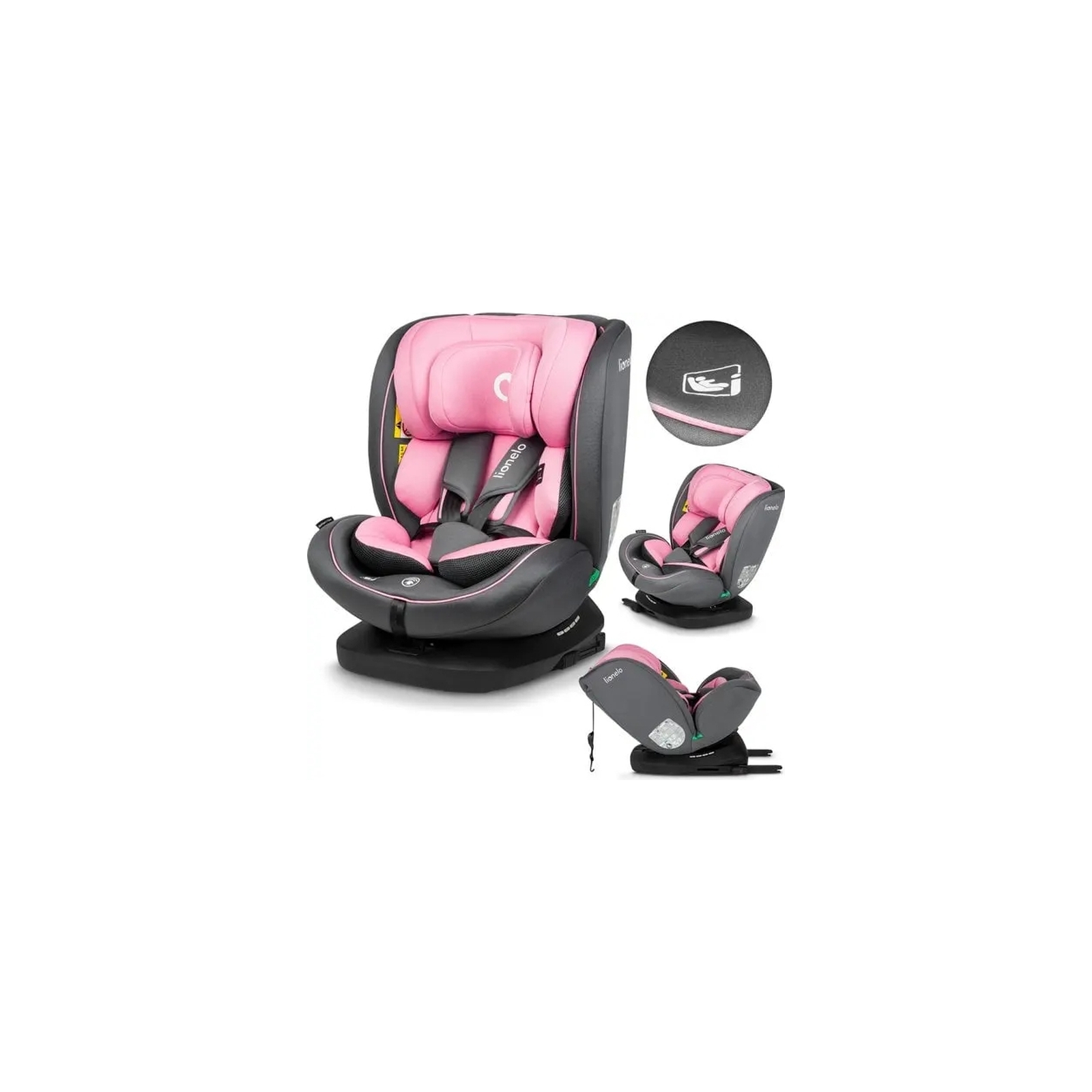 Автокрісло Lionelo Bastiaan i-Size Pink Baby, рожеве (LO-BASTIAAN I-SIZE PINK BABY) зображення 6
