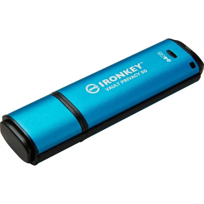 USB флеш накопитель Kingston 64GB IronKey Vault Privacy 50 Blue USB 3.2 (IKVP50/64GB) изображение 2